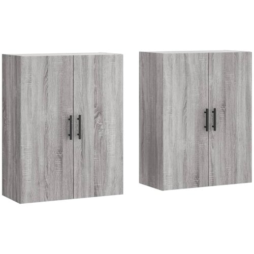 Maison Chic Stenska omarica - Zidna omarica 2 kosa siva sonoma 69,5x34x90 cm iu523, (22063529) Cene