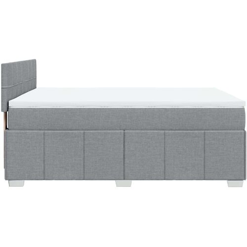 VidaXL krevet box spring s madracem svjetlosiva 160x200 cm tkanina Slike