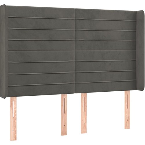 Maison Chic vzglavna omarica - nočna omarica - posteljna omarica z ušesi temno sivo 147x16x118/128 cm žamet, (21710580) Cene