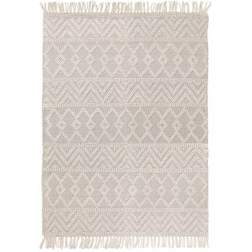 Asiatic Carpets Svijetlo sivi vuneni tepih 200x290 cm Asra –
