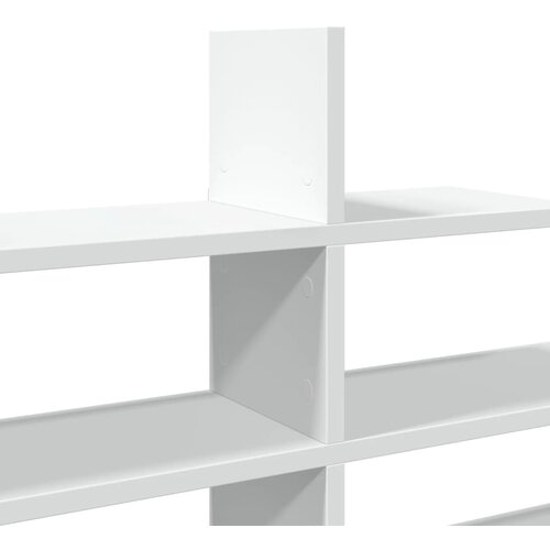  Zidna polica bijela 124,5x18x60,5 cm od konstruiranog drva Slike