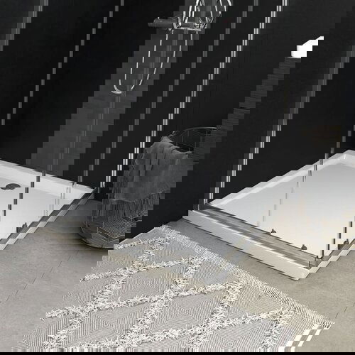VidaXL Pravokutna ABS tu&amp;scaron;-kada bijela 80 x 90 cm Slike