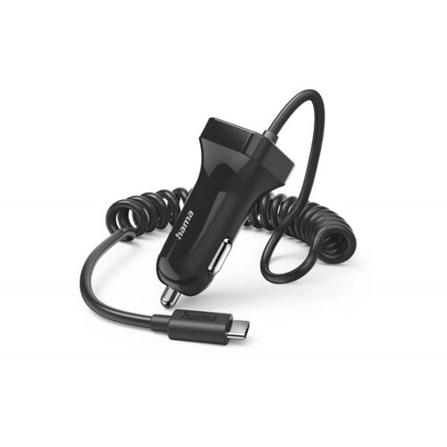 Hama auto punjač, usb tip-c, 12W, 12-24V, 5V/2.4A, crni Slike