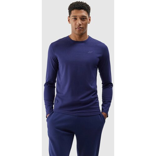 4f Men's Plain Long Sleeves T-Shirt - Navy Blue Slike