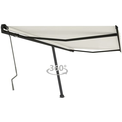 vidaXL Prostostoječa ročno zložljiva tenda 450x350 cm krem, (20966391) Cene