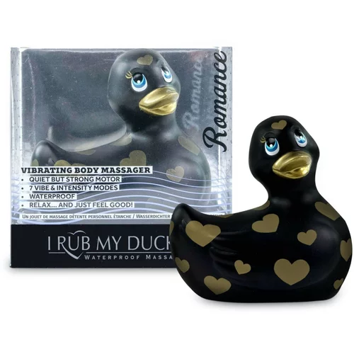 Big Teaze Toys My Duckie Romance 2.0 - patka vodootporni vibrator za klitoris (crno-zlatni)