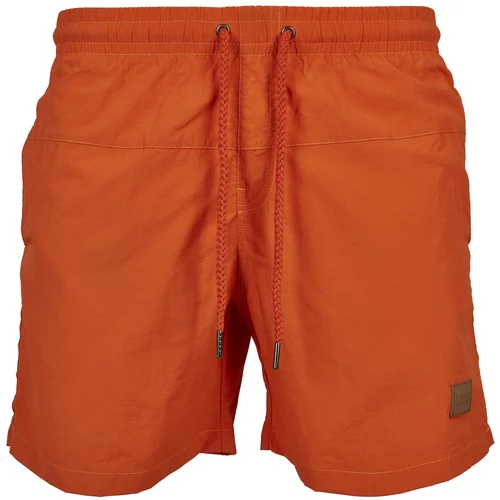Urban Classics Kratke kopalne hlače temno oranžna