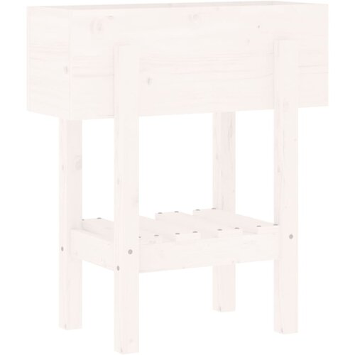  Vrtna sadilica bijela 62 x 30 x 69 cm od masivne borovine Slike
