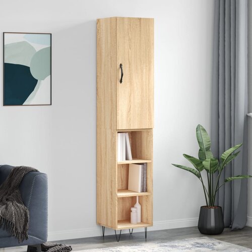 vidaXL Visoka komoda hrasta sonome 34 5x34x180cm od konstruiranog drva Cijene