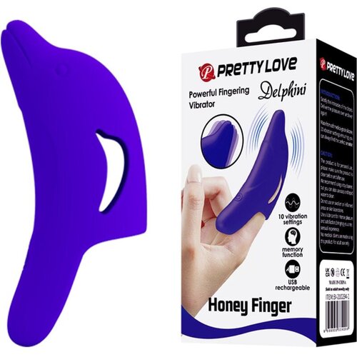 PRETTY LOVE FLIRTATION PRETTY LOVE - DELPHINI POWERFUL FINGERING STIMULATOR DARK BLUE Cene