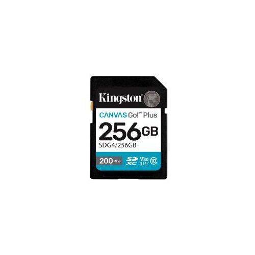 Kingston SD 256GB CanvasGoPlusSDXC, r/w:200/160MB/sDSLRs, mirrorless cameras, 4K video Cijene