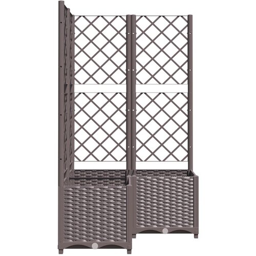  Vrtna sadilica s re&amp;scaron;etkom smeđa 80 x 80 x 136 cm PP Slike