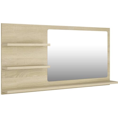  Kupaonsko ogledalo boja hrasta 90x10,5x45 cm konstruirano drvo Slike