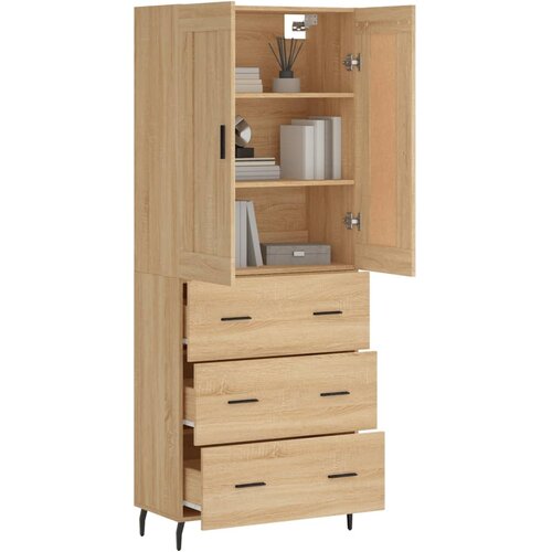  Visoka komoda hrasta sonome 69,5x34x180cm od konstruiranog drva Slike
