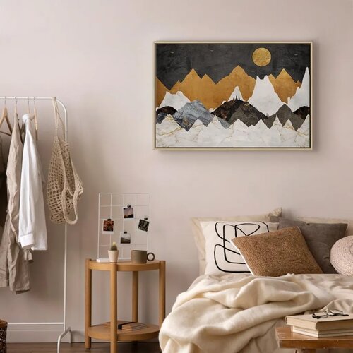  Slika - Cold Night (1 Part) Wide 120x80 U prirodnom drvenom okviru Cene