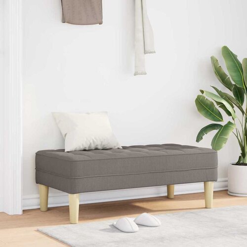  Klupa s jastukom Sivo-smeđa 113 x 57 x 39 cm tkanina Cijene