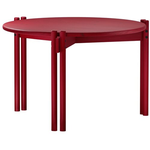 Karup Design Crveni okrugao stolić za kavu od masivnog bora &amp;oslash; 60 cm Sticks &amp;ndash; Slike