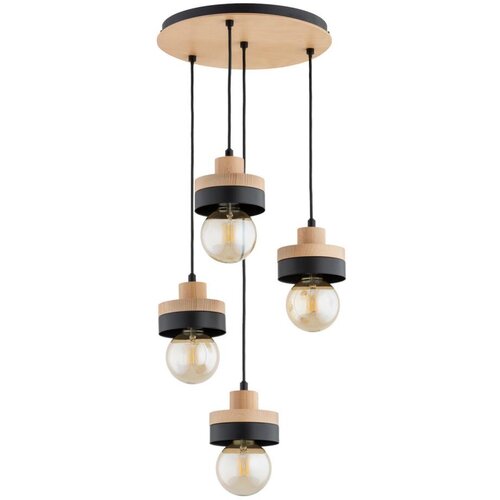  Visilica na sajli LARSO 4xE27/15W/230V crna/bež Cene