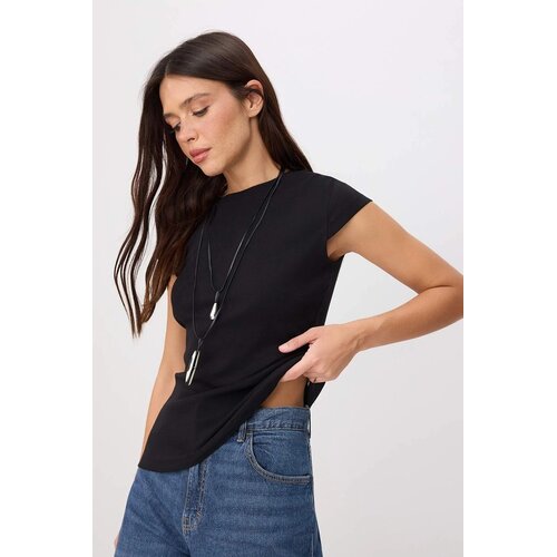 TRENDYOLMILLA Ženska majica TWOSS26TS00299, Crna Cene