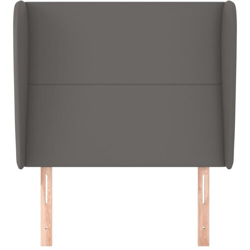  Uzglavlje s u&amp;scaron;ima sivo 83 x 23 x 118/128 cm od umjetne kože Slike