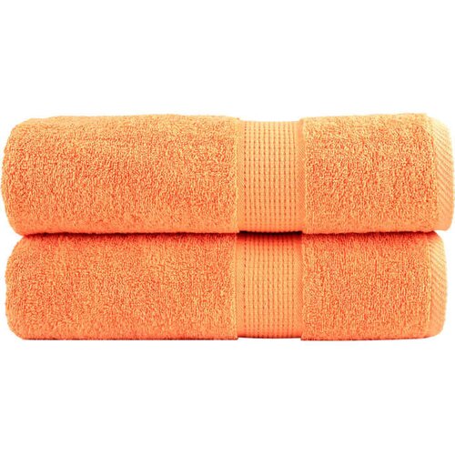 VidaXL Premium brisače 2 kos oranžna 70x140 cm 600 g/m2 100 % bombaž Slike