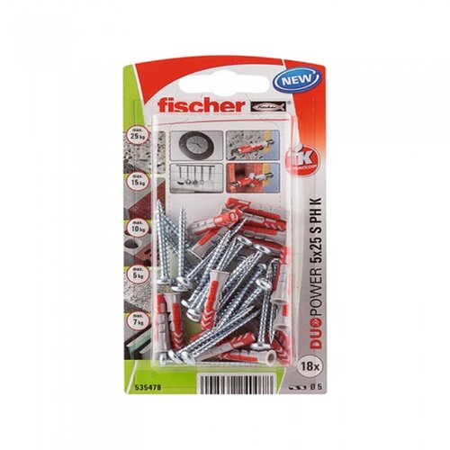 Fischer DuoPower 5 x 25 S PH K NV tipl 25 mm 535478 1 Set Cijene