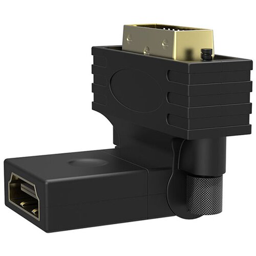 AVIZAR Ženski na mo&scaron;ki adapter HDMI, pod kotom / 360&deg; vrtljiv - pozlacen, (21262196) Cene