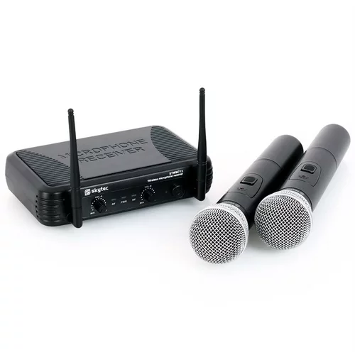 Skytec STWM712 VHF brezžični mikrofonski set z 2 ročnima mikrofonoma
