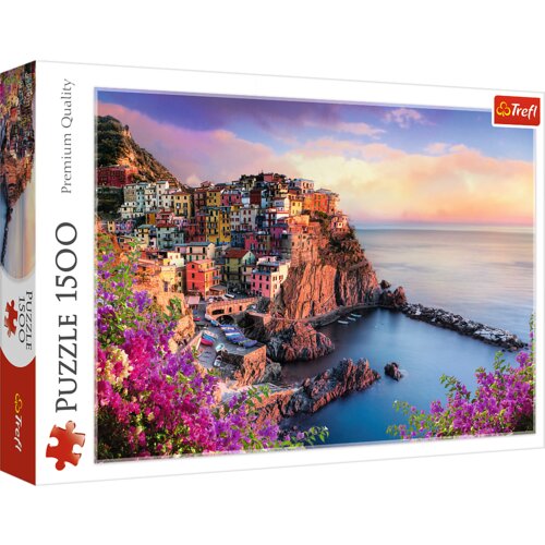Puzzle 1500 - View of the town of Manarola / 500 px Trefl 26137 Slike