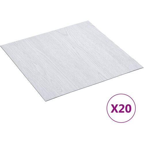 vidaXL Samolepilne talne plošče 20 kosov PVC 1,86 m² bele Cene