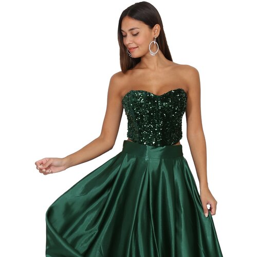La Modeuse Topi & Bluze 62484_P142038 Zelena Cene