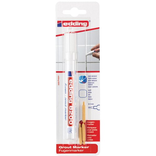 Marker ZA FUGE 2-4MM EDDING 8200/1 BELA BLISTER Cene
