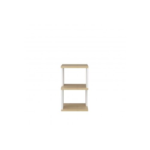 Hanah home Carter Noćni ormarić, 29,6x29,6x49,4 cm, Hrast-bijela Slike