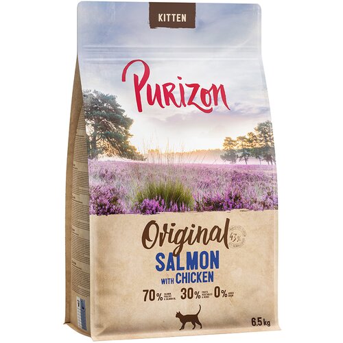 Purizon Kitten losos s piščancem - brez žit - Varčno pakiranje: 2 x 6,5 kg Cene