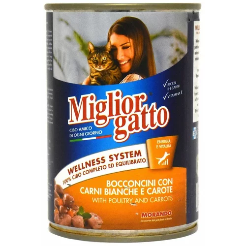 Migliorgatto miglior hrana za mačke u limenci, perad s mrkvom, 405 g