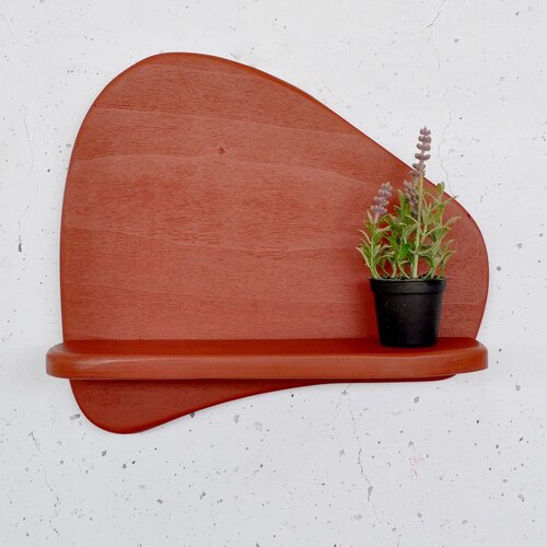 Hanah home Meh221 red decorative wooden wall shelf Slike