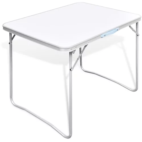 vidaXL Zložljiva miza za kampiranje s kovinskim okvirjem 80 x 60 cm