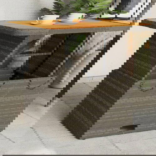 vidaXL Vrtni stol sivi 80 x 80 x 71 cm od poliratana i bagremovog drva Cijene