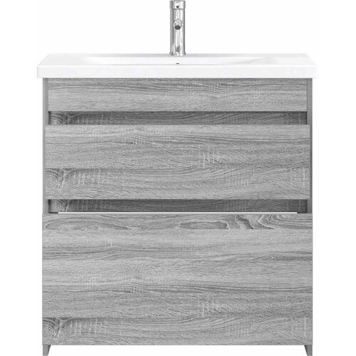  Set namje&amp;scaron;taja za kupaonicu Siva Sonoma 81 x 40 x 84,5 cm Slike