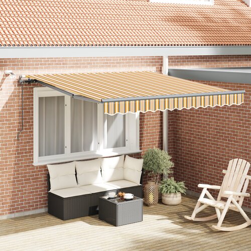 vidaXL Avtomatska retraktibilna tenda z LED multicolor črtami 300x250 cm Cene
