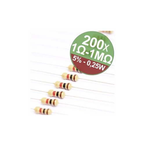 Quadrios 22P058 komplet ugljenoslojnih otpora aksijalno ožičen 0.25 W 5 % 1 Set Cijene