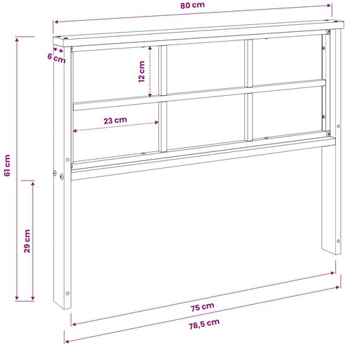 Naslon 2 kom. Prirodna 78,5 x 6 x 61 cm Čvrsto drvo akacije Slike