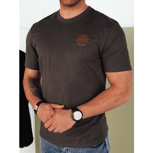 DStreet Men's T-shirt with print, dark grey Slike