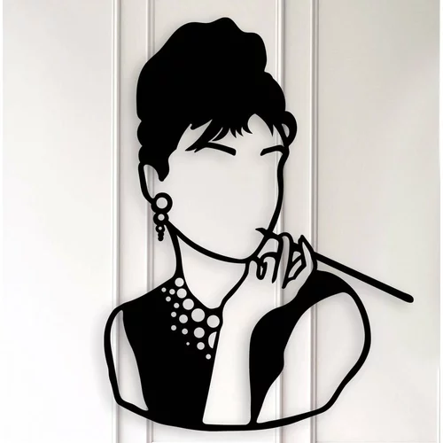 Kate Louise Črna kovinska stenska dekoracija Audrey