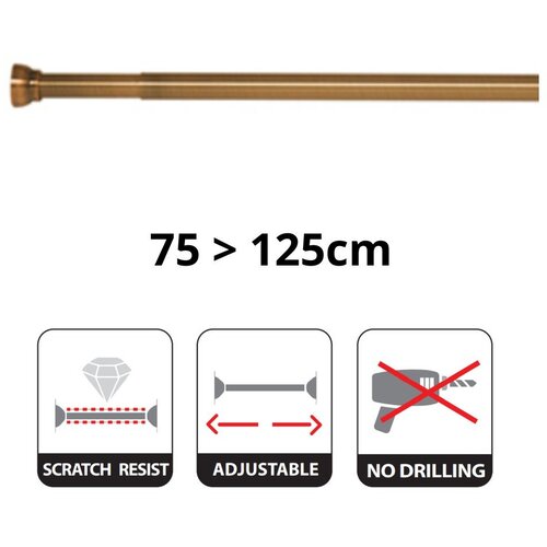 Spirella &amp;Scaron;ipka za zavjesu za tu&amp;scaron; mat zlatna 75 - 125 cm Kreta &amp;ndash; Slike
