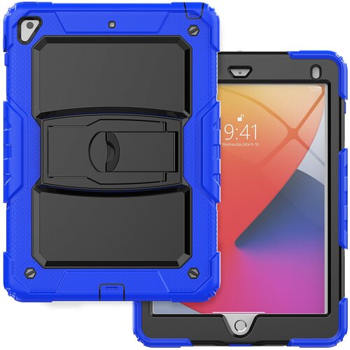 NIKCORP Ovitek za Samsung Galaxy Tab A7 Lite 8.7 s stojalom, naramnim trakom in ročajem, troslojna zaščita proti udarcem, modra barva, (5000139009) Cene