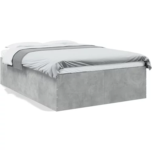  Okvir kreveta siva boja betona 120x200 cm od konstruiranog drva