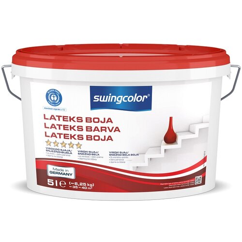 SWINGCOLOR Notranja lateks barva SCHNEWEISS (barva: bela, 5 l, visok sijaj) Slike