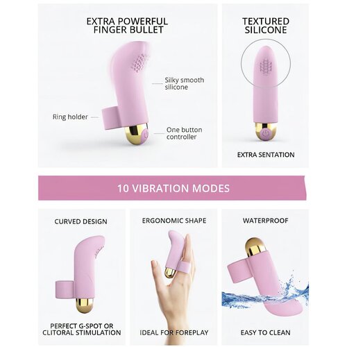 Ove to Love LTouch Me - punjivi vibrator za prste (ružičasti) Slike