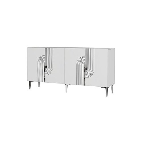 Hanah home Komoda Meyra 150, Bijelo-siva Slike